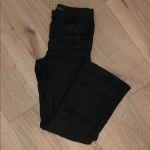 Linen black flowy pants